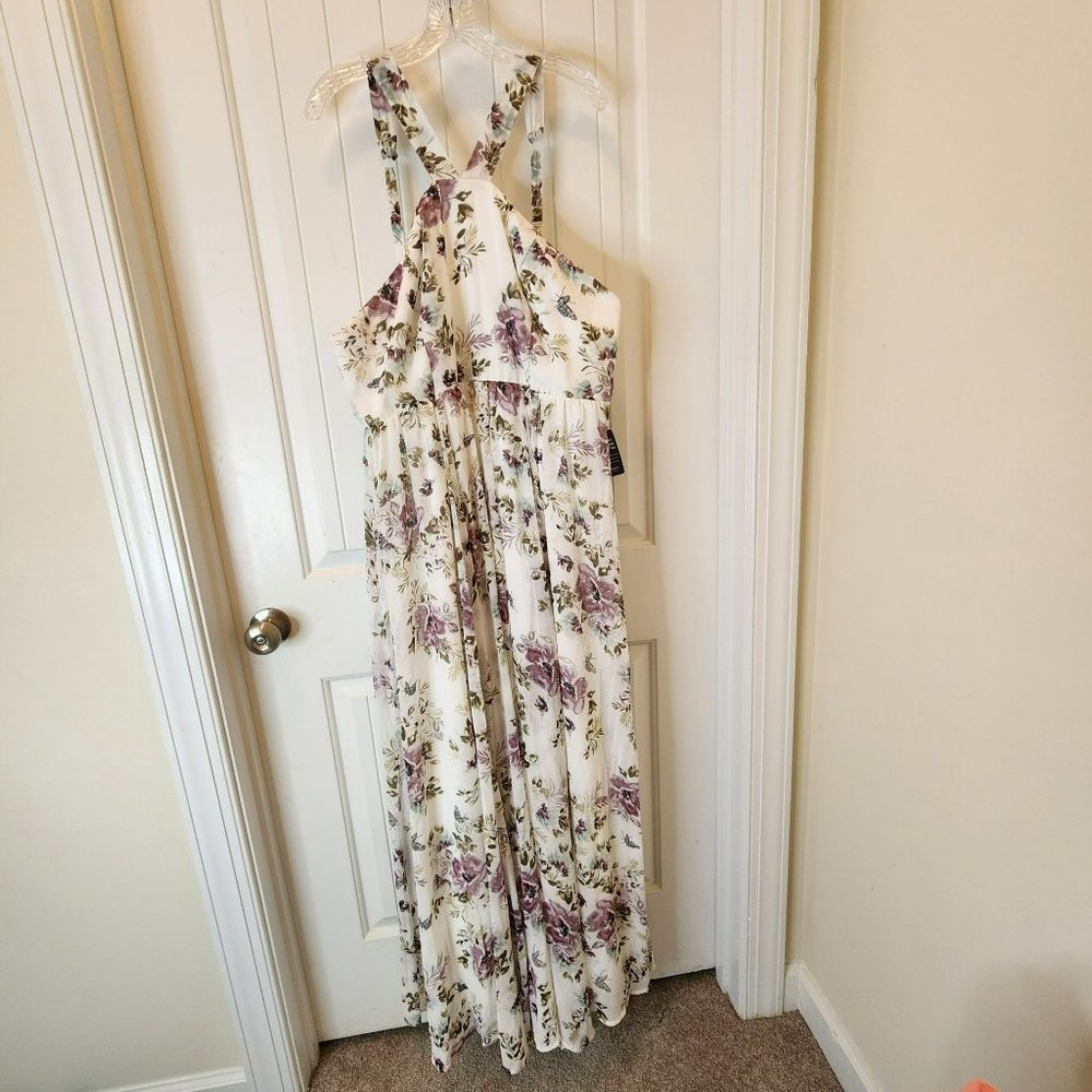 Torrid Floral Chiffon Maxi Dress Size 22